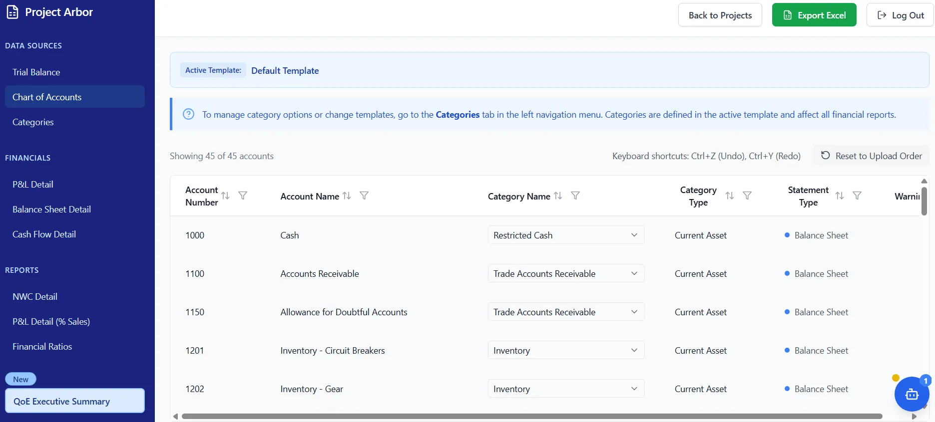 Category Mapping Interface